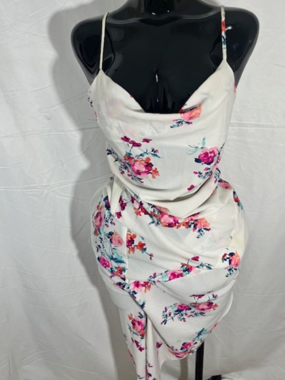 Altar'd State Cream Floral Bodycon Midi Dress - M